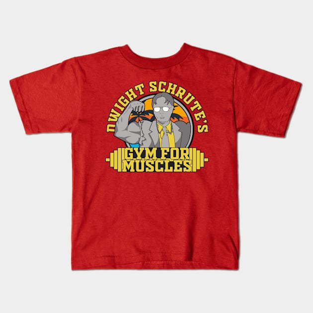 Dwight Schrute S Gym For Muscles Kids T-Shirt by sagitarius